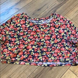 A cute floral print crop top size small
